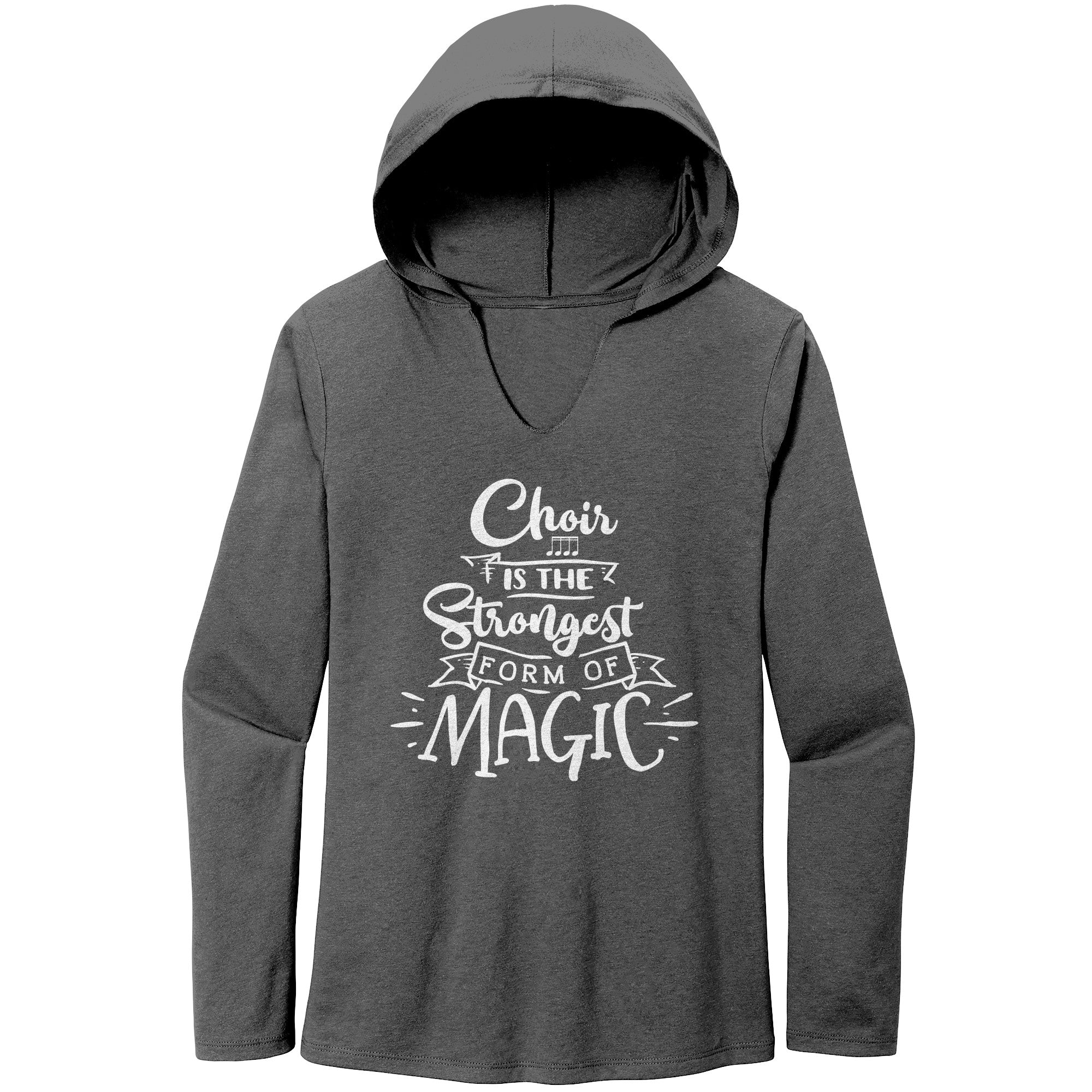 Music Gift, Gifts For Singer, Choir, Music Teacher, Chorus, Choir Is The Strongest Form Of Magic Ladies' Long Sleeve T-Shirt Hoodie