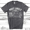 Singer Gift, Music Teacher Gift, Choir Gift, Most Likely To Use Do-Re-Mi As Their Phone Password Unisex Jersey Short-Sleeve T-Shirt