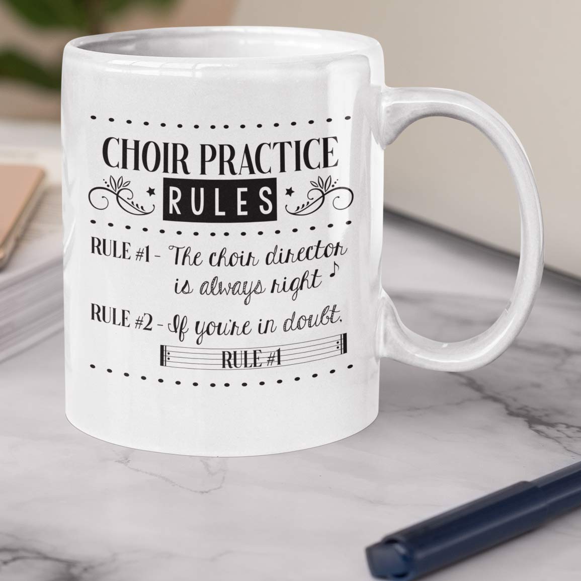 Most Likely To Hit A High Note Only Dogs Can Hear, Music Gift, Choir Gift, Singer Gift, 11 oz. Black Mug