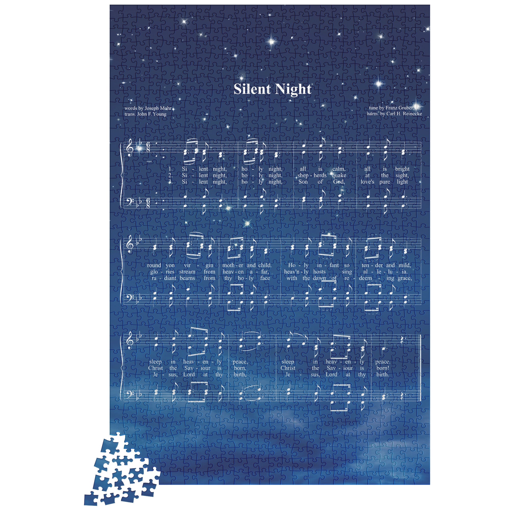 1000 Piece Puzzle, Silent Night Jigsaw Puzzle, Christmas Jigsaw, Music Lover Gift, Christmas Carol, Singer Gift