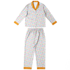 Pyjamas Women, Music Gift, Gift For Singers, Treble Clef Deluxe Satin Pyjamas, Orange Cuffs, Music Pyjamas With Butter-Soft Fabric