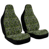 Custom Front Car Seat Covers, Music Notes, Thanks For The Music - Fresh Lime Greens