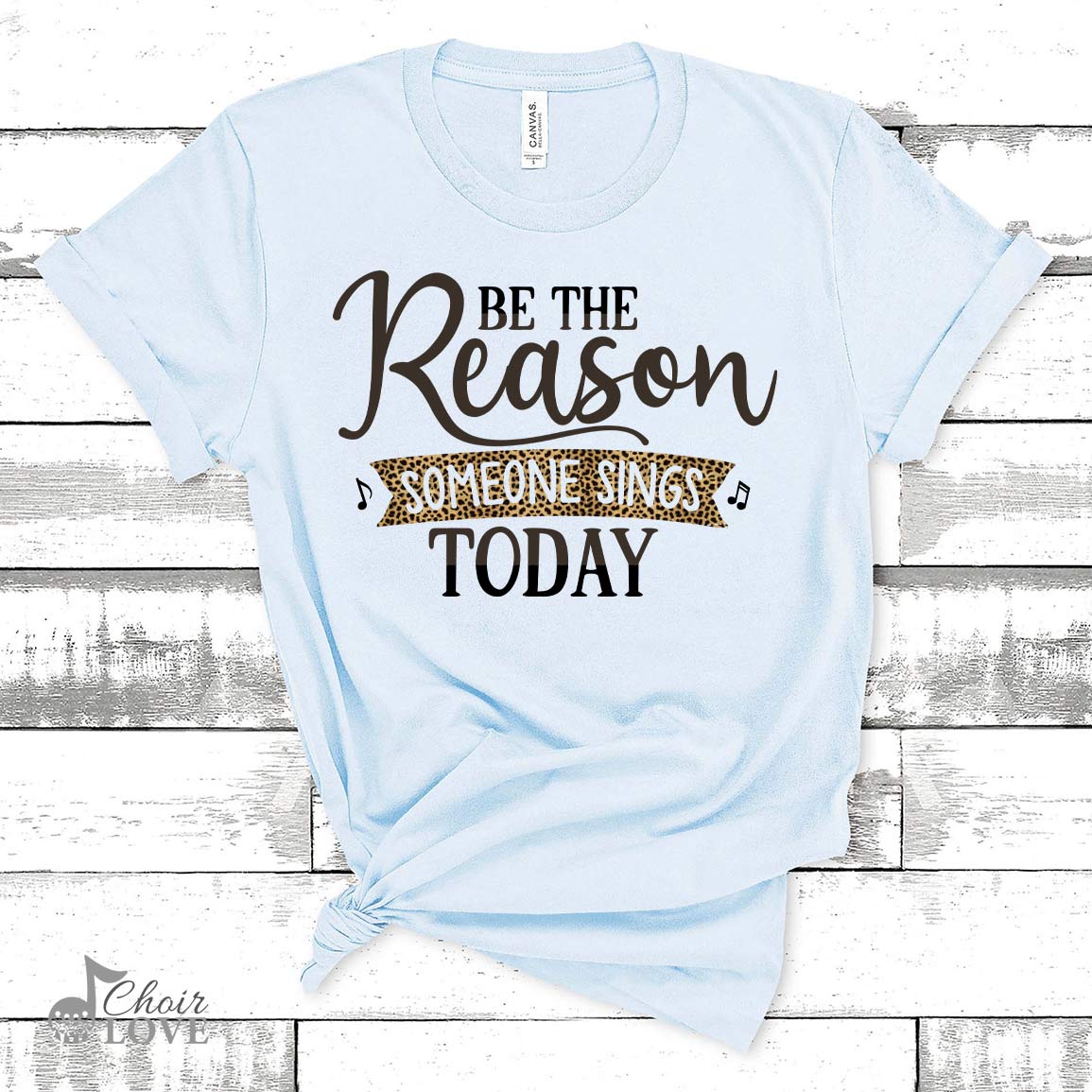 Gift For Music Teacher, Choir Director, Be The Reason (Leopard Design)  Unisex Jersey Short-Sleeve T-Shirt