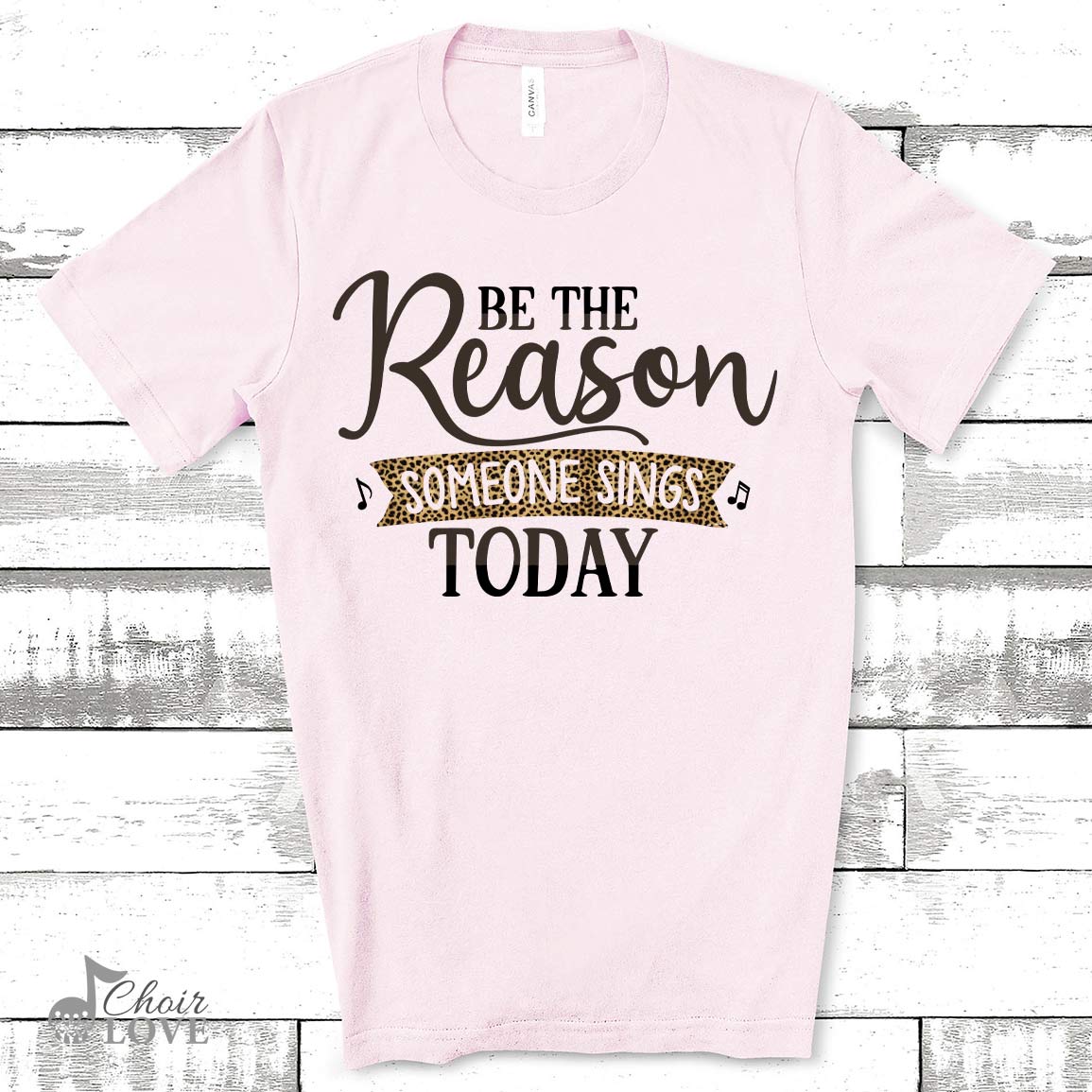 Gift For Music Teacher, Choir Director, Be The Reason (Leopard Design)  Unisex Jersey Short-Sleeve T-Shirt