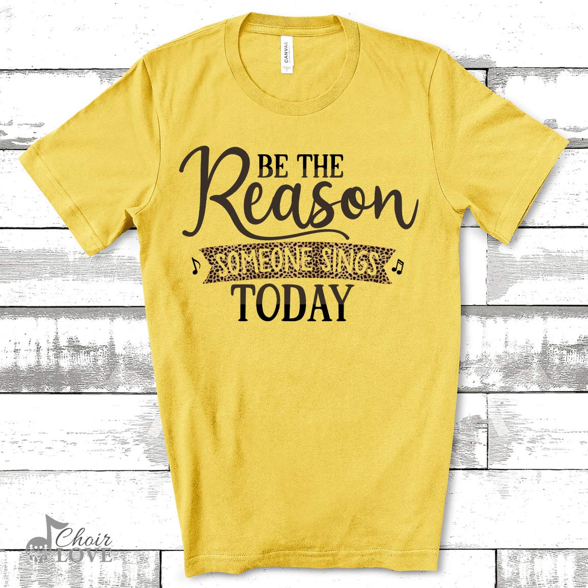 Gift For Music Teacher, Choir Director, Be The Reason (Leopard Design)  Unisex Jersey Short-Sleeve T-Shirt