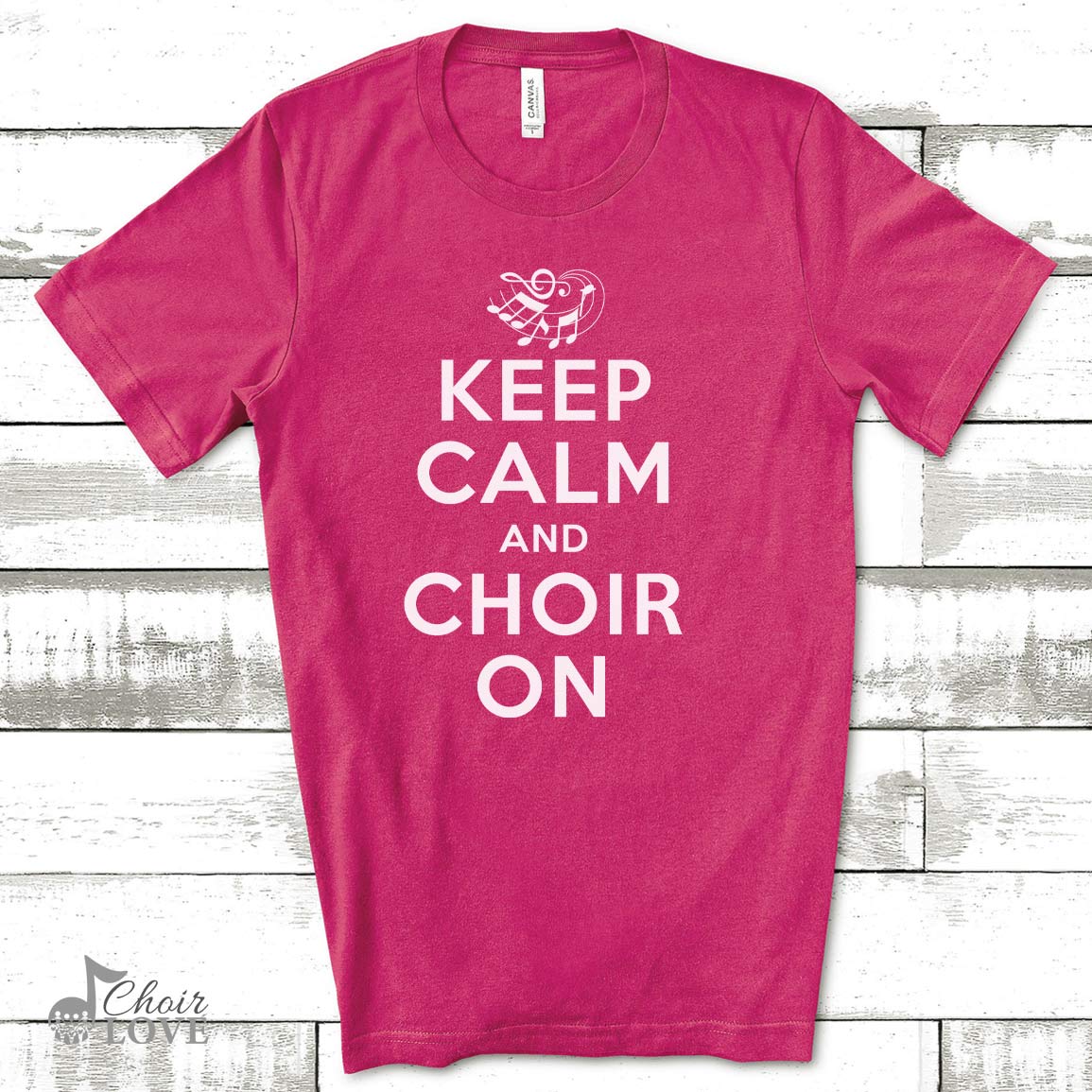 Music Gift, Gifts For Singer, Singing Gifts, Keep Calm And Choir On Unisex Jersey Short-Sleeve T-Shirt