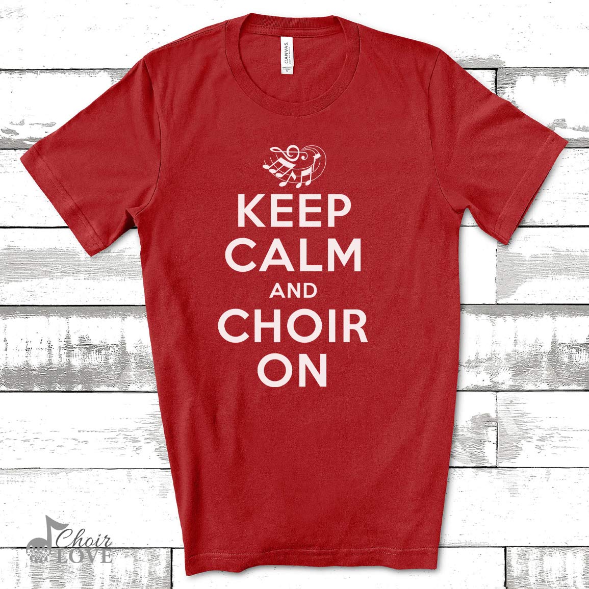 Music Gift, Gifts For Singer, Singing Gifts, Keep Calm And Choir On Unisex Jersey Short-Sleeve T-Shirt