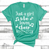 Gift For Singer, Choir Gift, Choral Music, Just A Girl Who Loves Choir Unisex Jersey Short-Sleeve T-Shirt