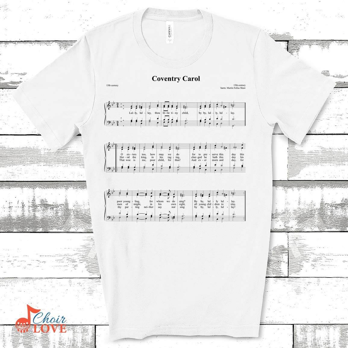 Music Gift, Gifts For Singer, Choir Gift, The Coventry Carol Singalong Unisex Jersey Short-Sleeve T-Shirt