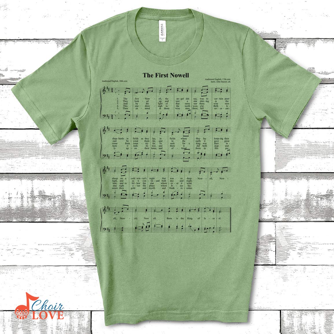 Music Gift, Gifts For Singer, Choir Gift, The First Nowell Singalong Unisex Jersey Short-Sleeve T-Shirt