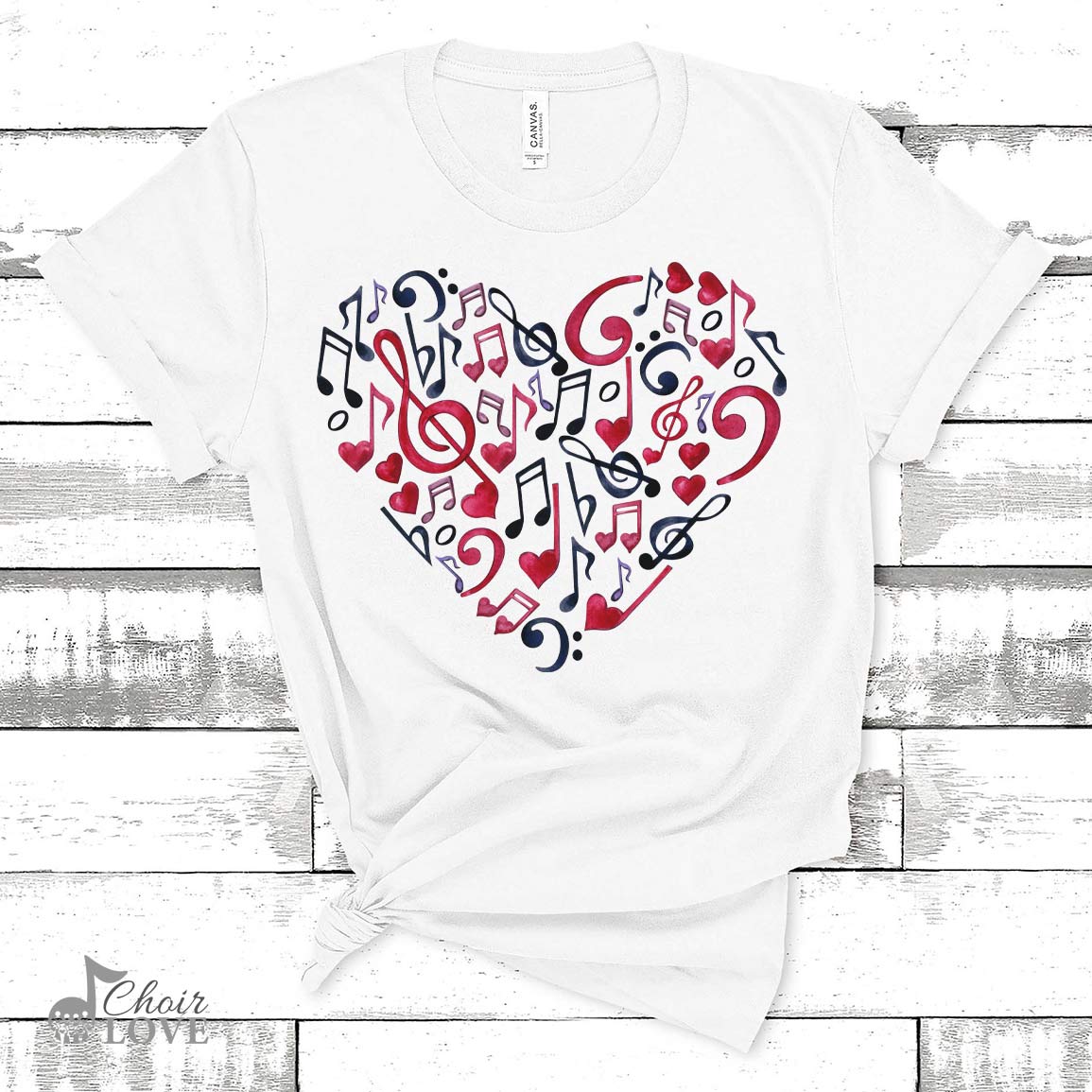 Music Lover Gift, Gift For Singers, Music Teacher, Musical Theatre, The Heart Is Music Unisex Jersey Short-Sleeve T-Shirt