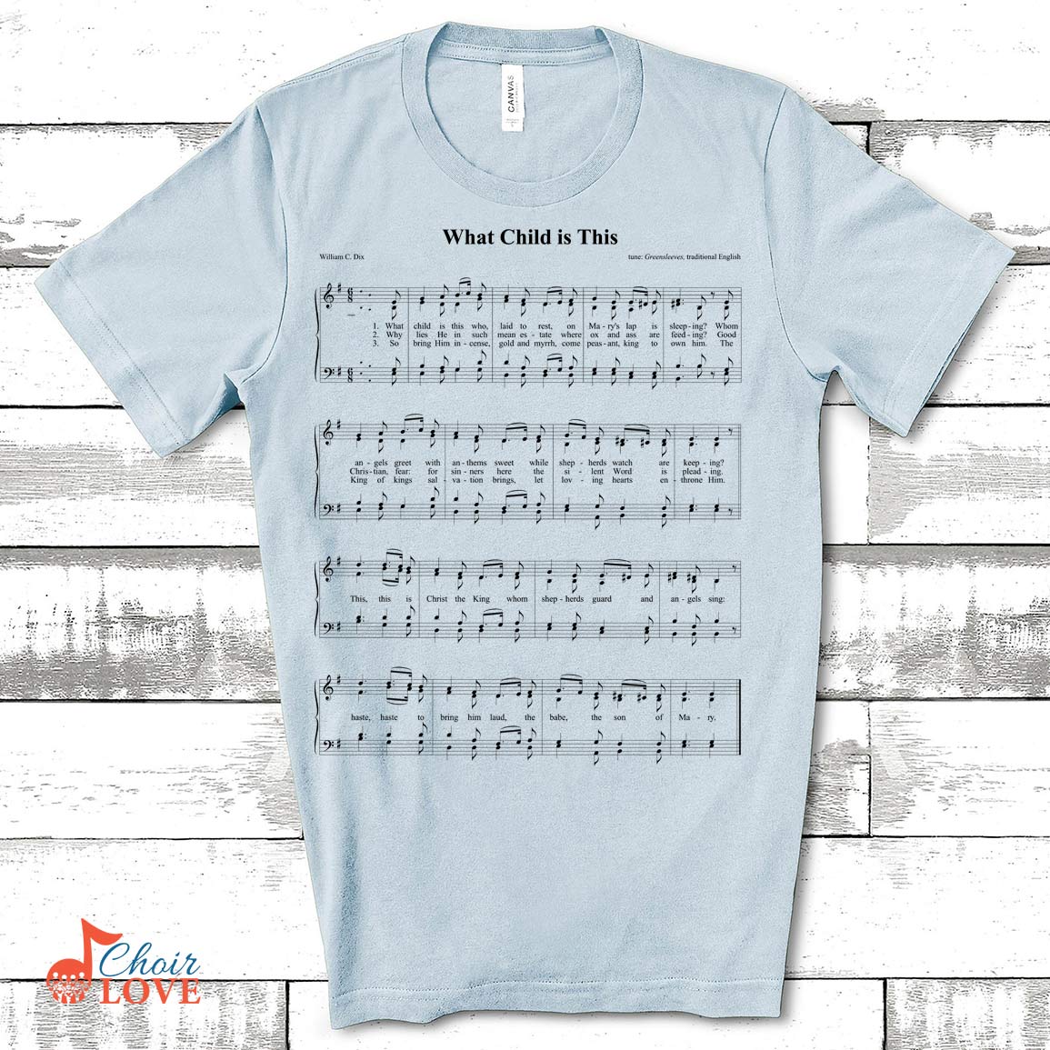 Music Gift, Gifts For Singer, Choir Gift, What Child Is This Singalong Unisex Jersey Short-Sleeve T-Shirt