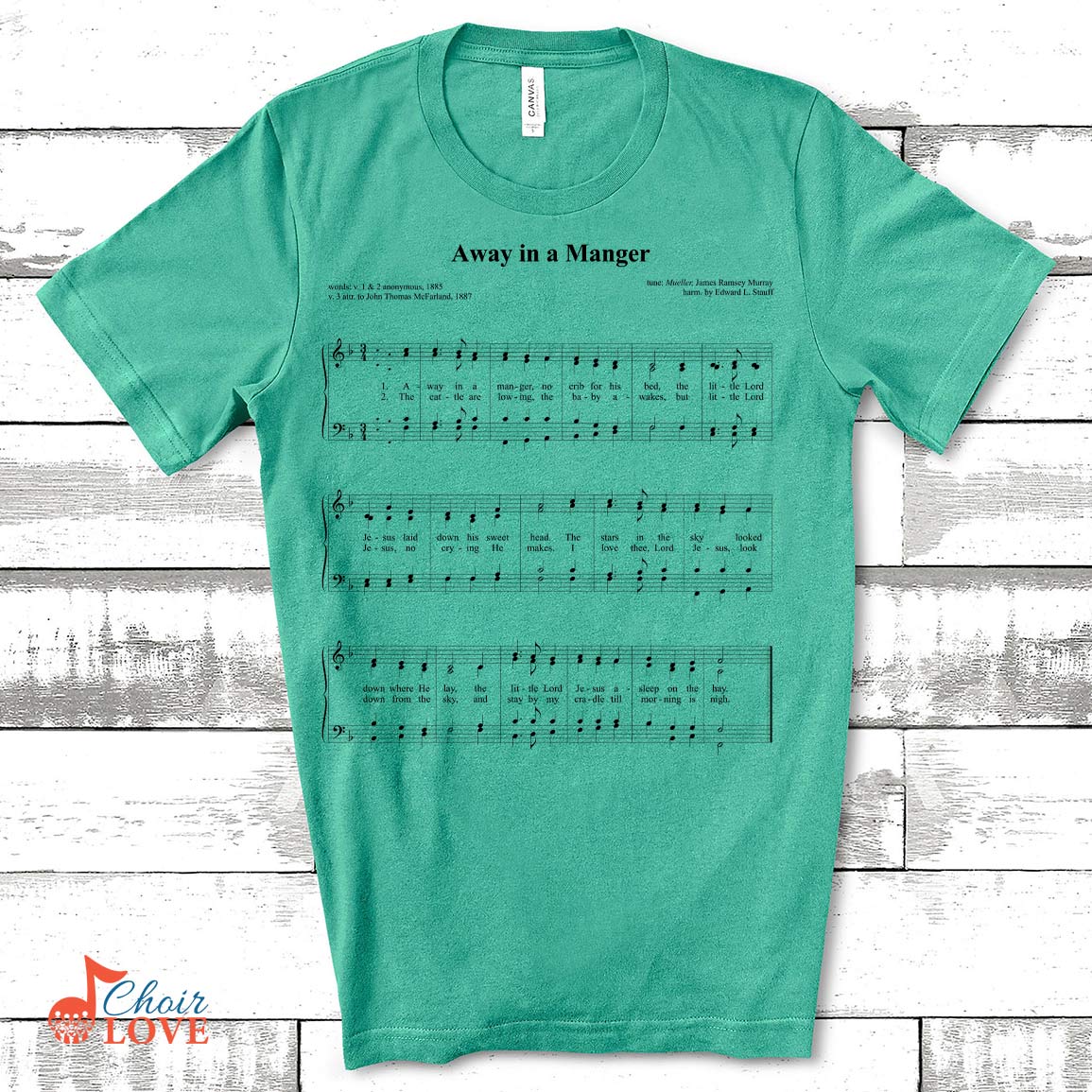 Music Gift, Gifts For Singer, Choir Gift, Away In A Manger Singalong Unisex Jersey Short-Sleeve T-Shirt