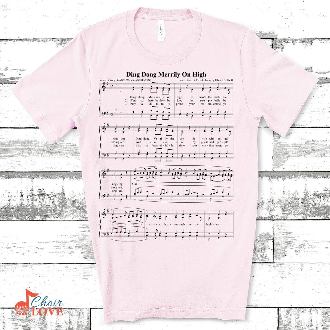 Music Gift, Gifts For Singer, Choir Gift, Ding Dong Merrily On High Singalong Unisex Jersey Short-Sleeve T-Shirt