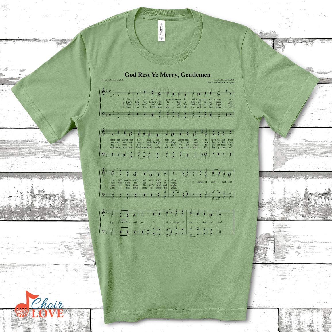 Music Gift, Gifts For Singer, Choir Gift, God Rest Ye Merry Gentlemen Singalong Unisex Jersey Short-Sleeve T-Shirt