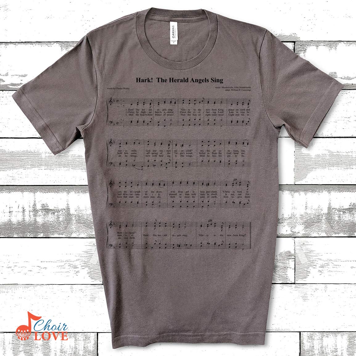 Music Gift, Gifts For Singer, Choir Gift, Hark The Herald Angels Sing Singalong Unisex Jersey Short-Sleeve T-Shirt