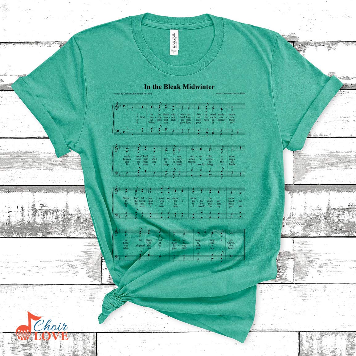 Music Gift, Gifts For Singer, Choir Gift, In The Bleak Midwinter Singalong Unisex Jersey Short-Sleeve T-Shirt