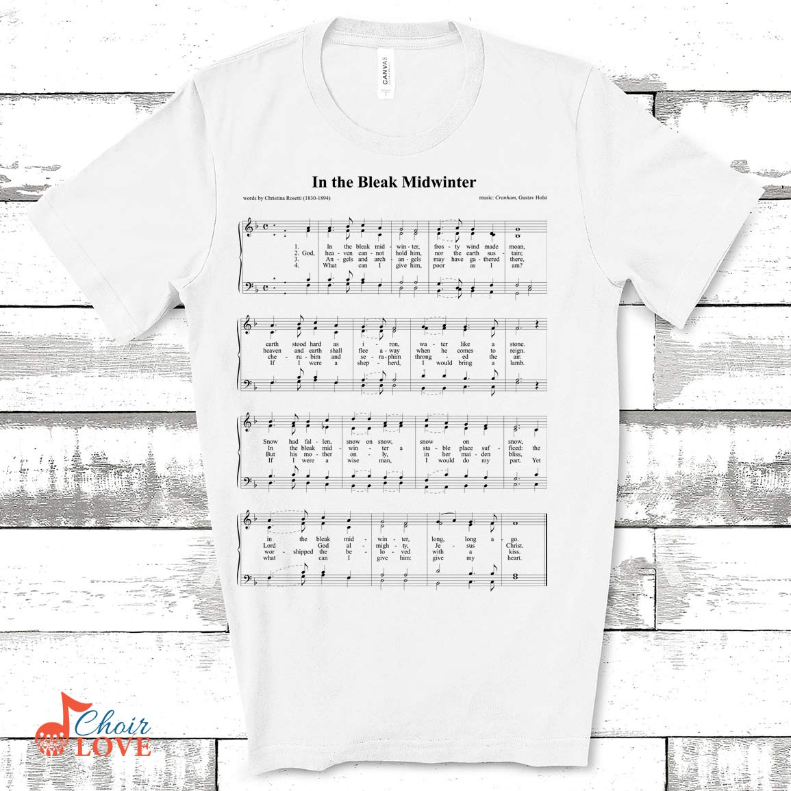 Music Gift, Gifts For Singer, Choir Gift, In The Bleak Midwinter Singalong Unisex Jersey Short-Sleeve T-Shirt