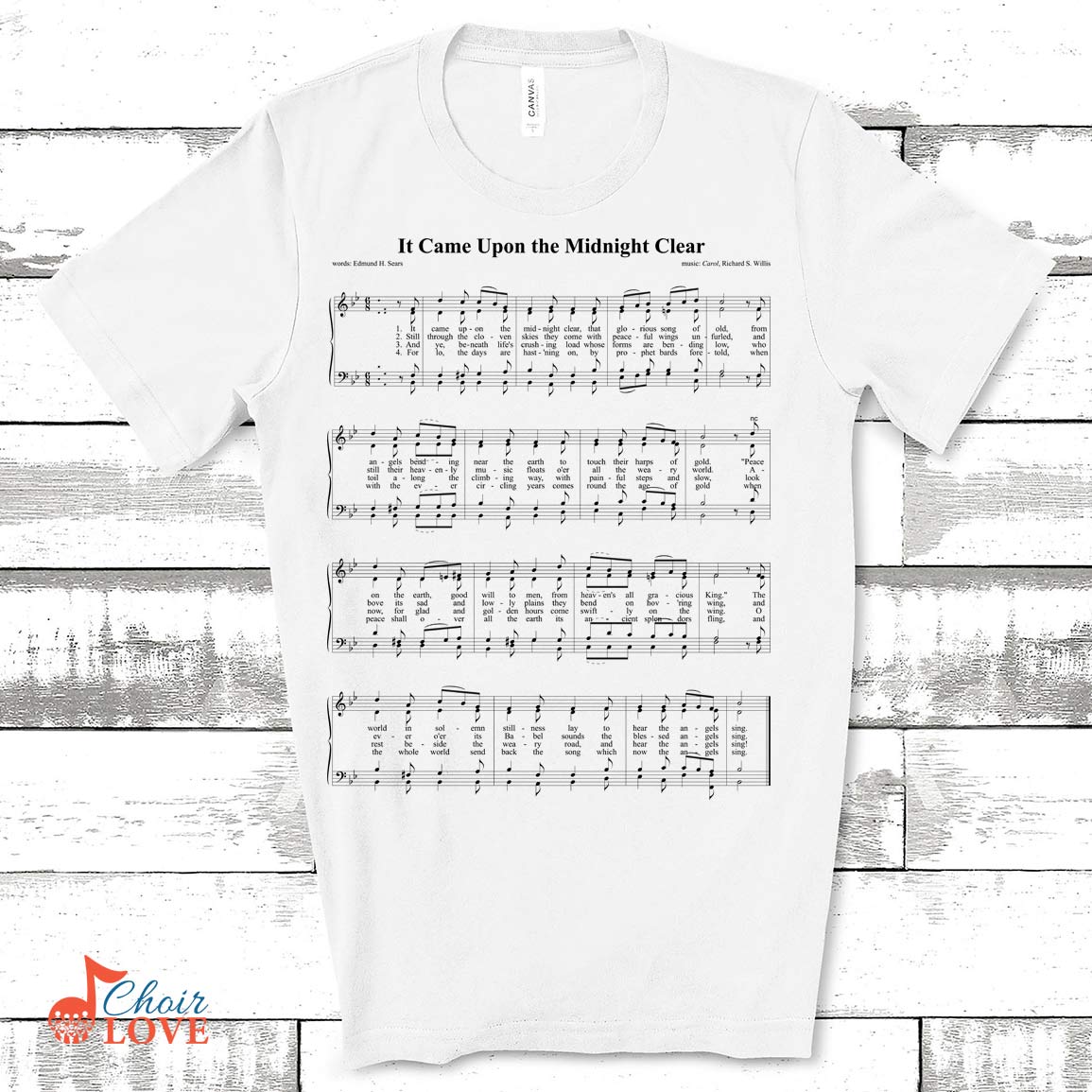 Music Gift, Gifts For Singer, Choir Gift, It Came Upon The Midnight Clear Singalong Unisex Jersey Short-Sleeve T-Shirt