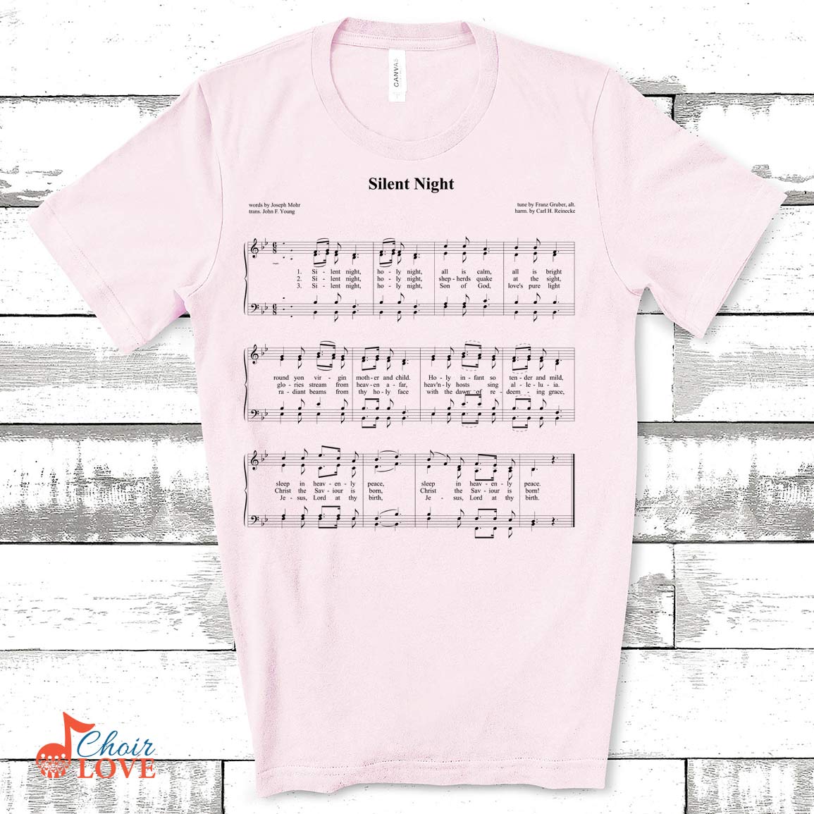 Music Gift, Gifts For Singer, Choir Gift, Silent Night Singalong Unisex Jersey Short-Sleeve T-Shirt