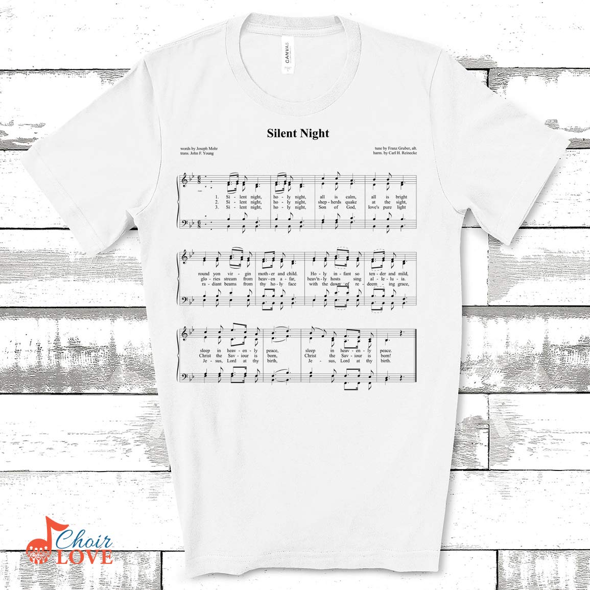 Music Gift, Gifts For Singer, Choir Gift, Silent Night Singalong Unisex Jersey Short-Sleeve T-Shirt