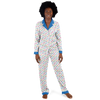 Pyjamas Women, Music Gift, Gift For Singers, Treble Clef Deluxe Satin Pyjamas, Music Pyjamas With Blue Accents, Butter-Soft Fabric