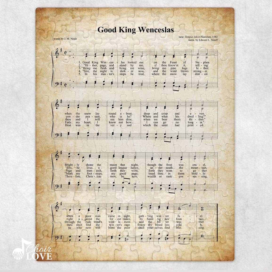 Good King Wenceslas Holiday Jigsaw Puzzle, Christmas Puzzle, Music Gift, Music Education, Fun Choir Gift