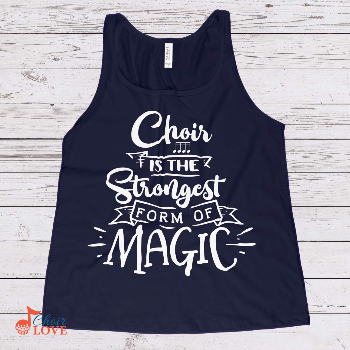 Music Gift, Gifts For Singer, Choir, Musical Theatre, Vocalist, Choir Is The Strongest Form Of Magic Ladies' Relaxed Jersey Tank