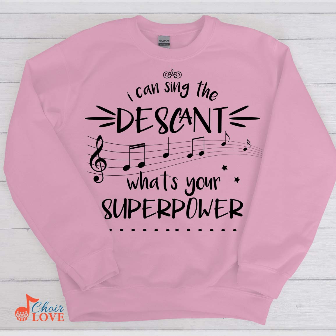 Music Gift, Gifts For Singer, Choir, Soloist, Musical Theatre, I Can Sing The Descant What's Your Superpower Unisex Crewneck Pullover Sweatshirt