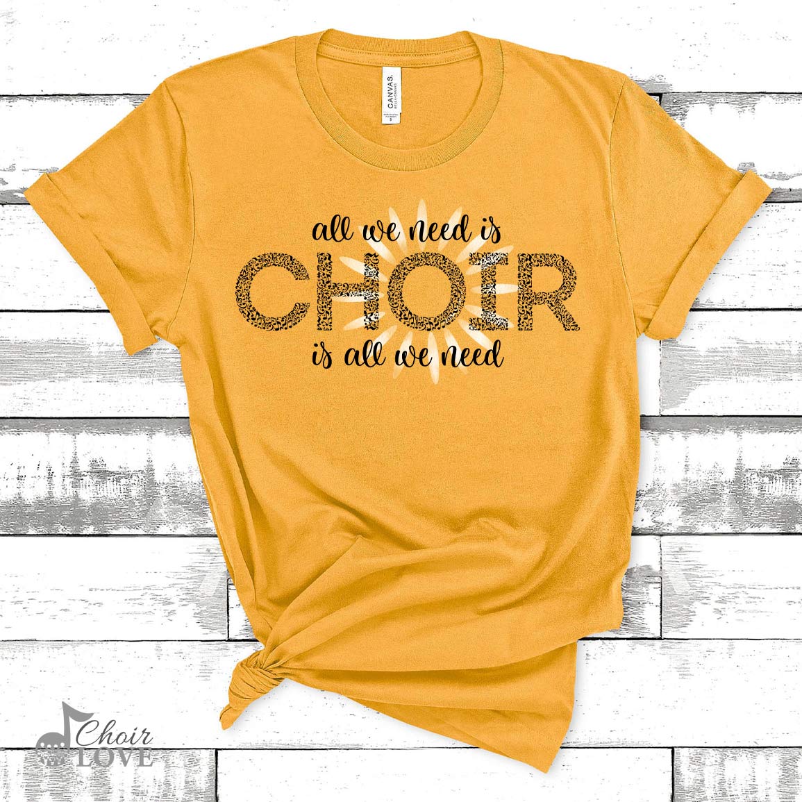 Music Shirt, Gift For Choir, Choir Director, All We Need Is Choir (Sun Design) Unisex Jersey Short-Sleeve T-Shirt