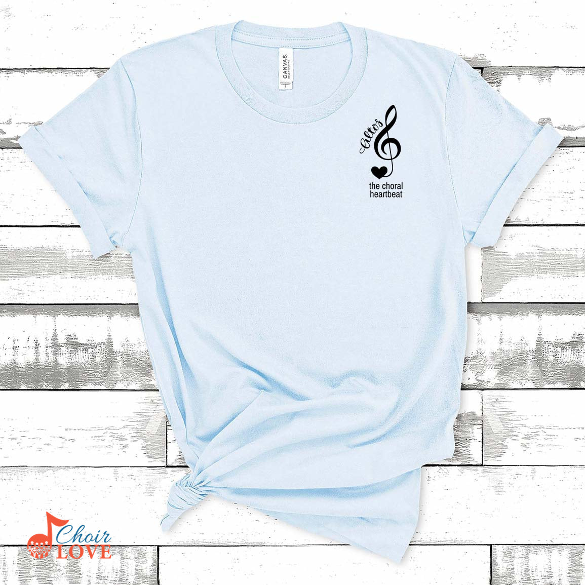 Music Gift, Gifts For Singer, Choir, Musical Theatre, Music Shirt, Altos The Choral Heartbeat Unisex Jersey Short-Sleeve T-Shirt