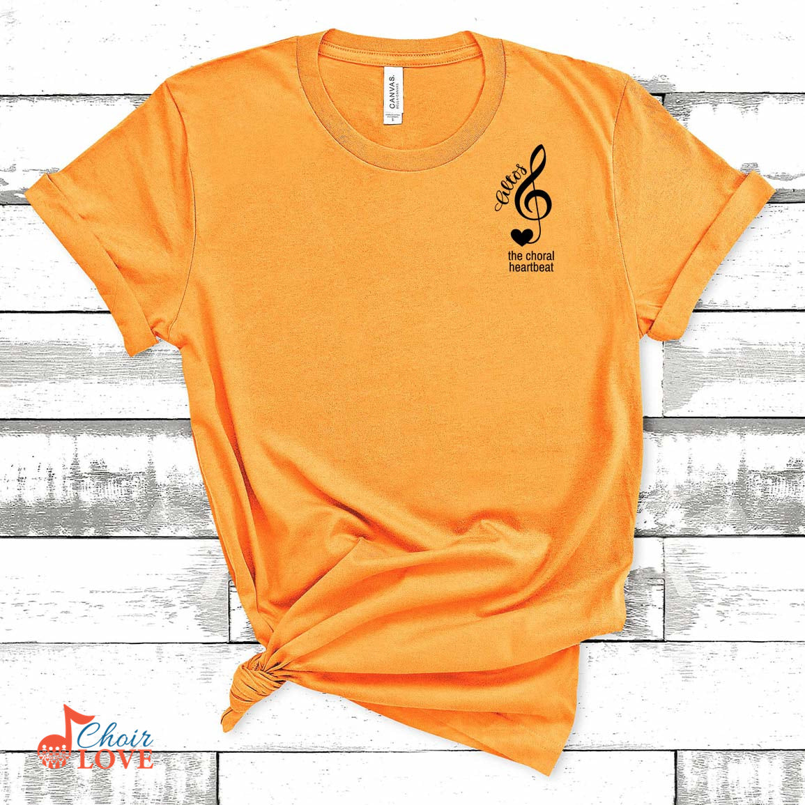 Music Gift, Gifts For Singer, Choir, Musical Theatre, Music Shirt, Altos The Choral Heartbeat Unisex Jersey Short-Sleeve T-Shirt