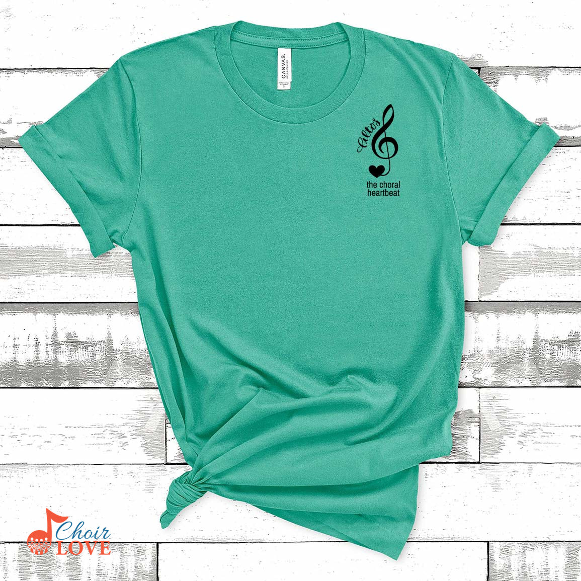 Music Gift, Gifts For Singer, Choir, Musical Theatre, Music Shirt, Altos The Choral Heartbeat Unisex Jersey Short-Sleeve T-Shirt