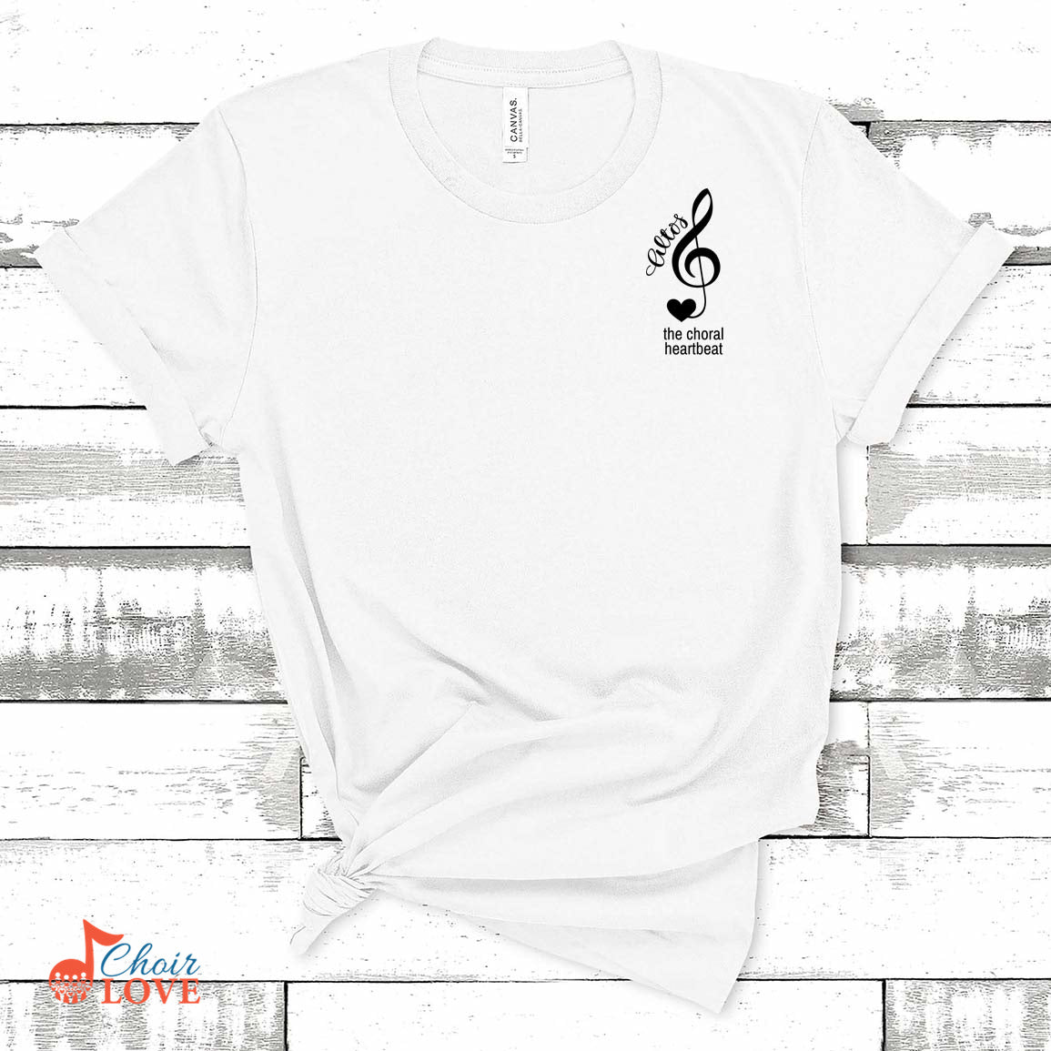 Music Gift, Gifts For Singer, Choir, Musical Theatre, Music Shirt, Altos The Choral Heartbeat Unisex Jersey Short-Sleeve T-Shirt