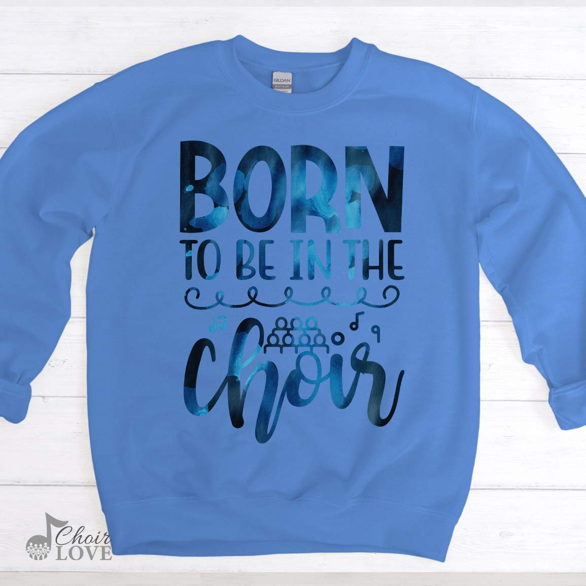 Music Shirt, Gift For Singer, Choir Director, Born To Be In The Choir Crewneck Pullover Sweatshirt