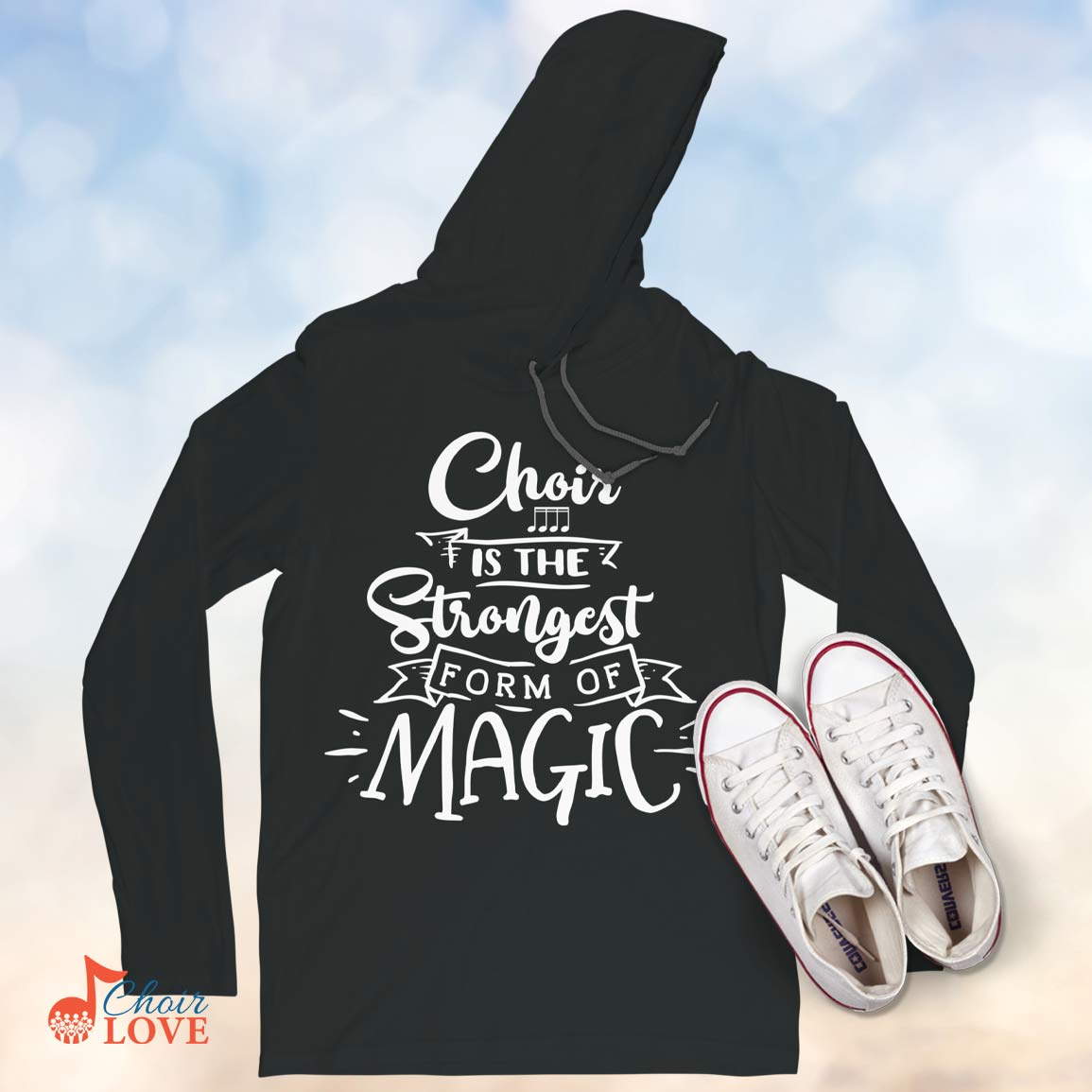 Music Gift, Gifts For Singer, Choir, Musical Theatre, Music Shirt, Choir Is The Strongest Form Of Magic Unisex Long Sleeve T-Shirt Hoodie