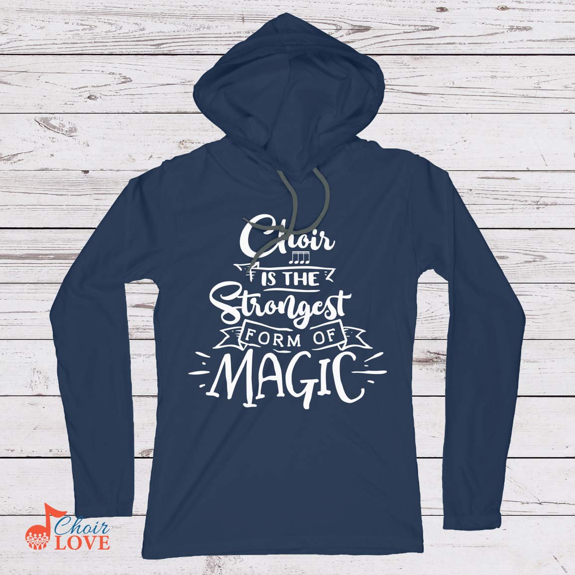 Music Gift, Gifts For Singer, Choir, Music Teacher, Chorus, Choir Is The Strongest Form Of Magic Ladies' Long Sleeve T-Shirt Hoodie