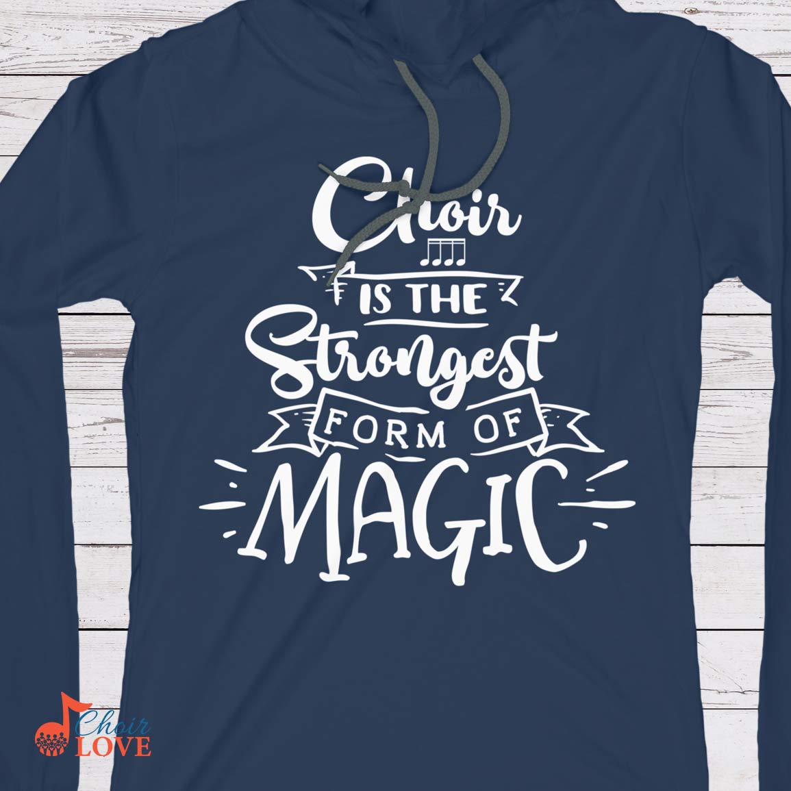 Music Gift, Gifts For Singer, Choir, Music Teacher, Chorus, Choir Is The Strongest Form Of Magic Ladies' Long Sleeve T-Shirt Hoodie