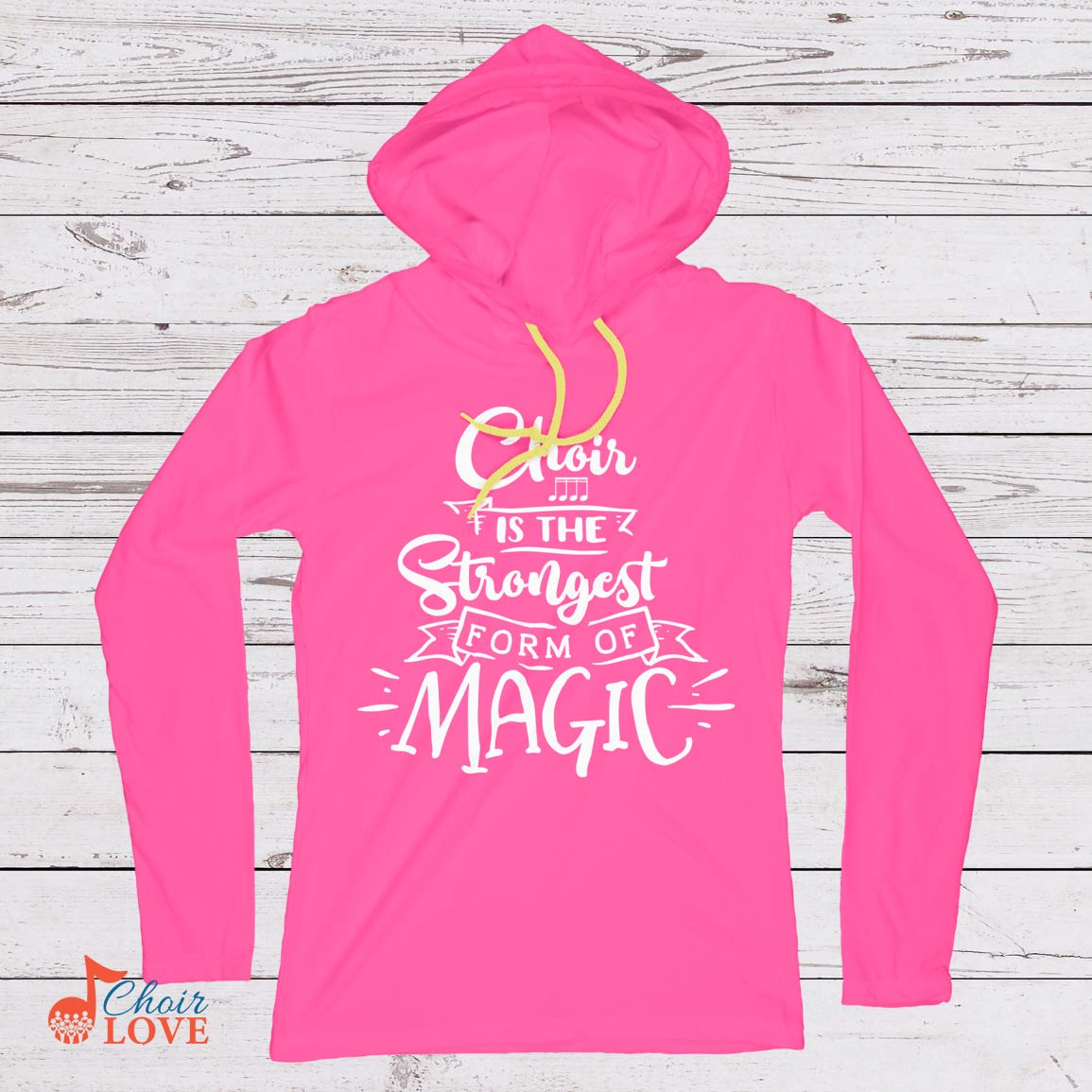 Music Gift, Gifts For Singer, Choir, Music Teacher, Chorus, Choir Is The Strongest Form Of Magic Ladies' Long Sleeve T-Shirt Hoodie