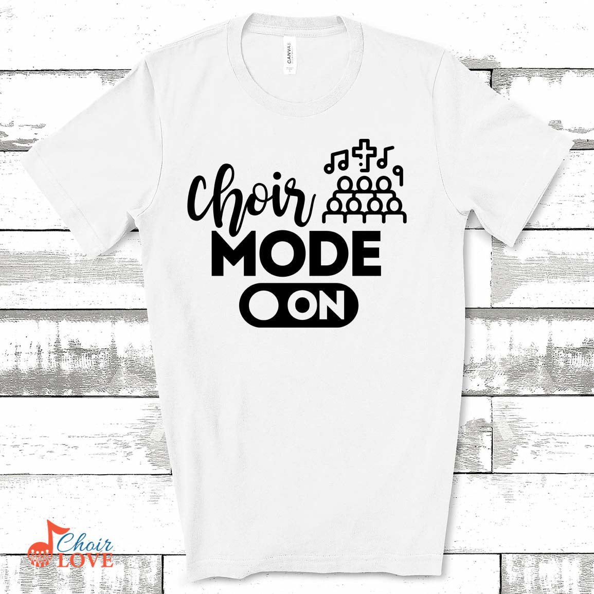 Music Gift, Gifts For Singer, Choir, Musical Theatre, Music Shirt, Choir Mode ON Unisex Jersey Short-Sleeve T-Shirt