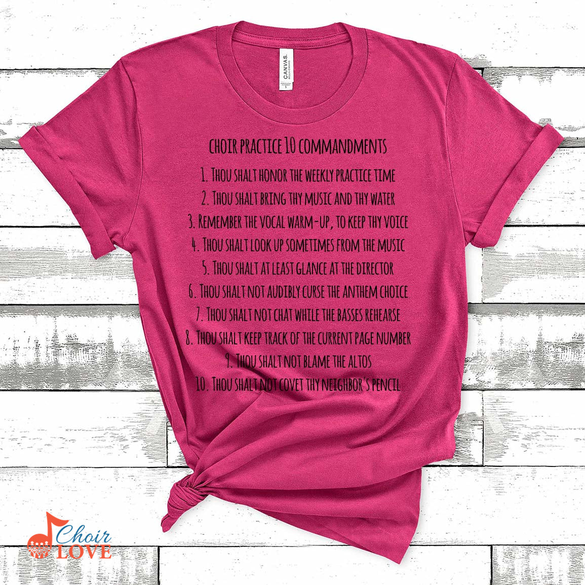 Music Gift, Gifts For Singer, Choir, Choir Director, Chorus, Choir Practice 10 Commandments Unisex Jersey Short-Sleeve T-Shirt