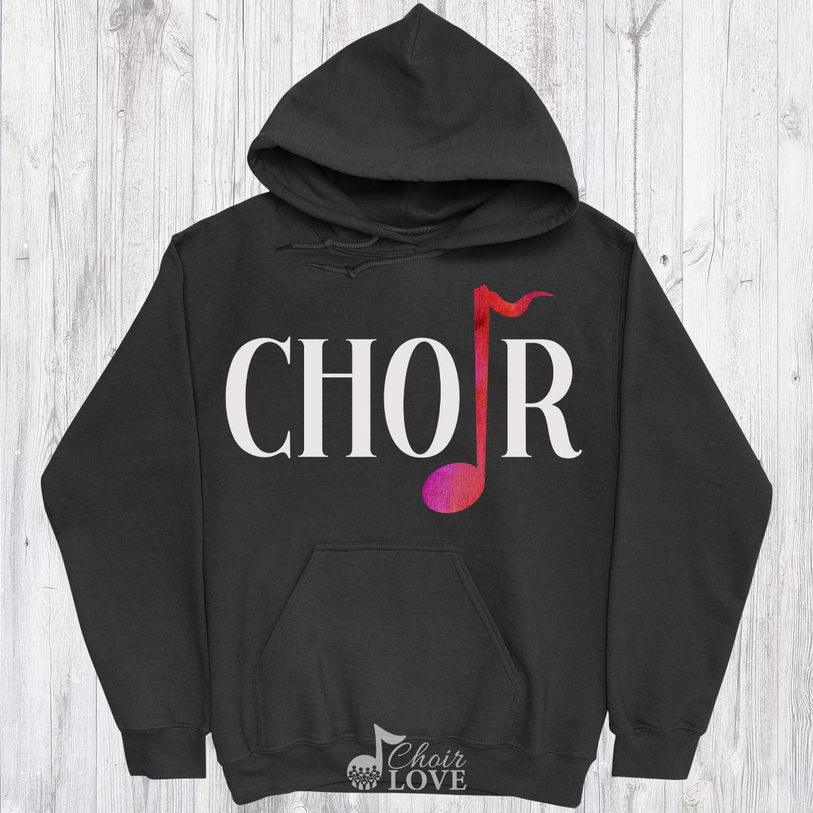 Music Gift, Gifts For Singer, Choir Director, Quarter Note Choir Love Pullover Hoodie