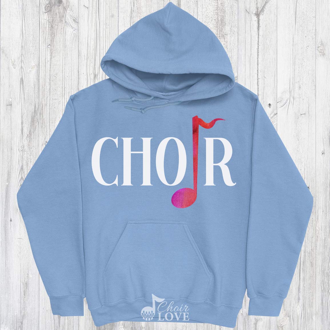 Music Gift, Gifts For Singer, Choir Director, Quarter Note Choir Love Pullover Hoodie