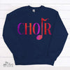 Gift For Choir, Singer Gift, Choir Director, Choir Quarter Note Crewneck Pullover Sweatshirt