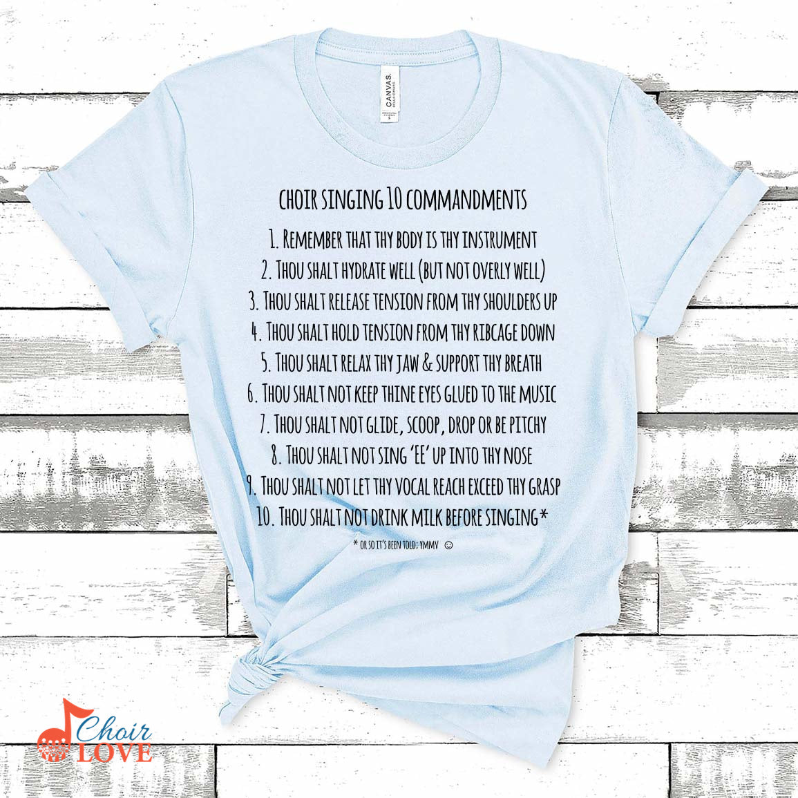 Music Gift, Gifts For Singer, Choir, Choir Master, Choir Singing 10 Commandments Unisex Jersey Short-Sleeve T-Shirt