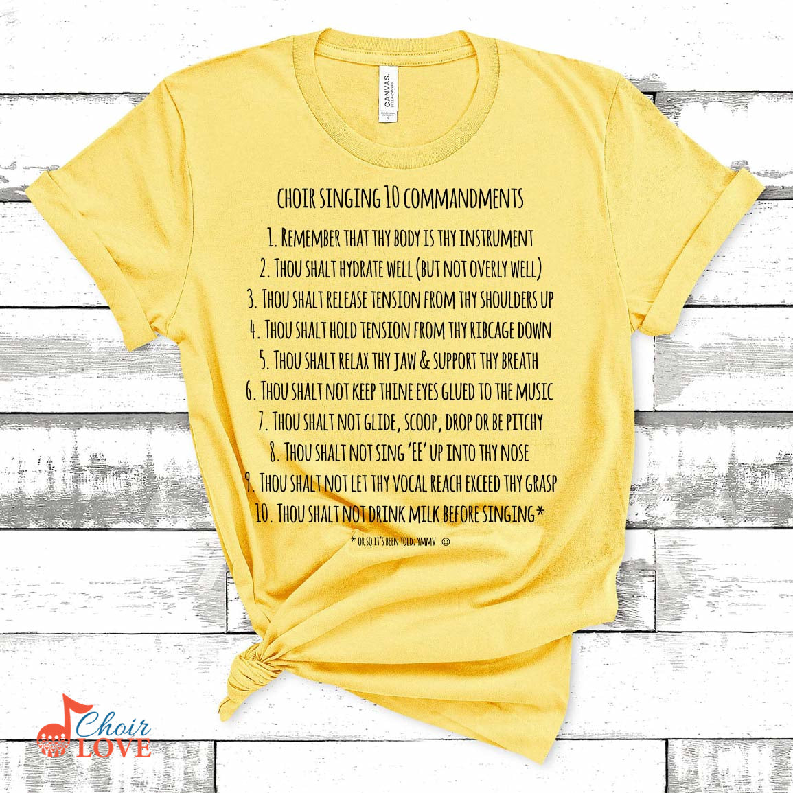 Music Gift, Gifts For Singer, Choir, Choir Master, Choir Singing 10 Commandments Unisex Jersey Short-Sleeve T-Shirt