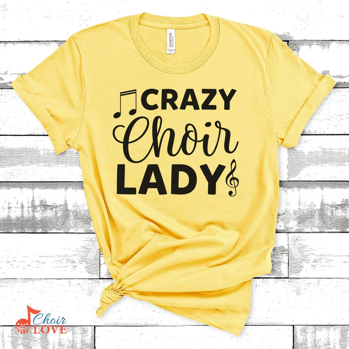 Music Gift, Gifts For Singer, Choir, Chorus, Musical Theatre, Music Shirt, Crazy Choir Lady Unisex Jersey Short-Sleeve T-Shirt