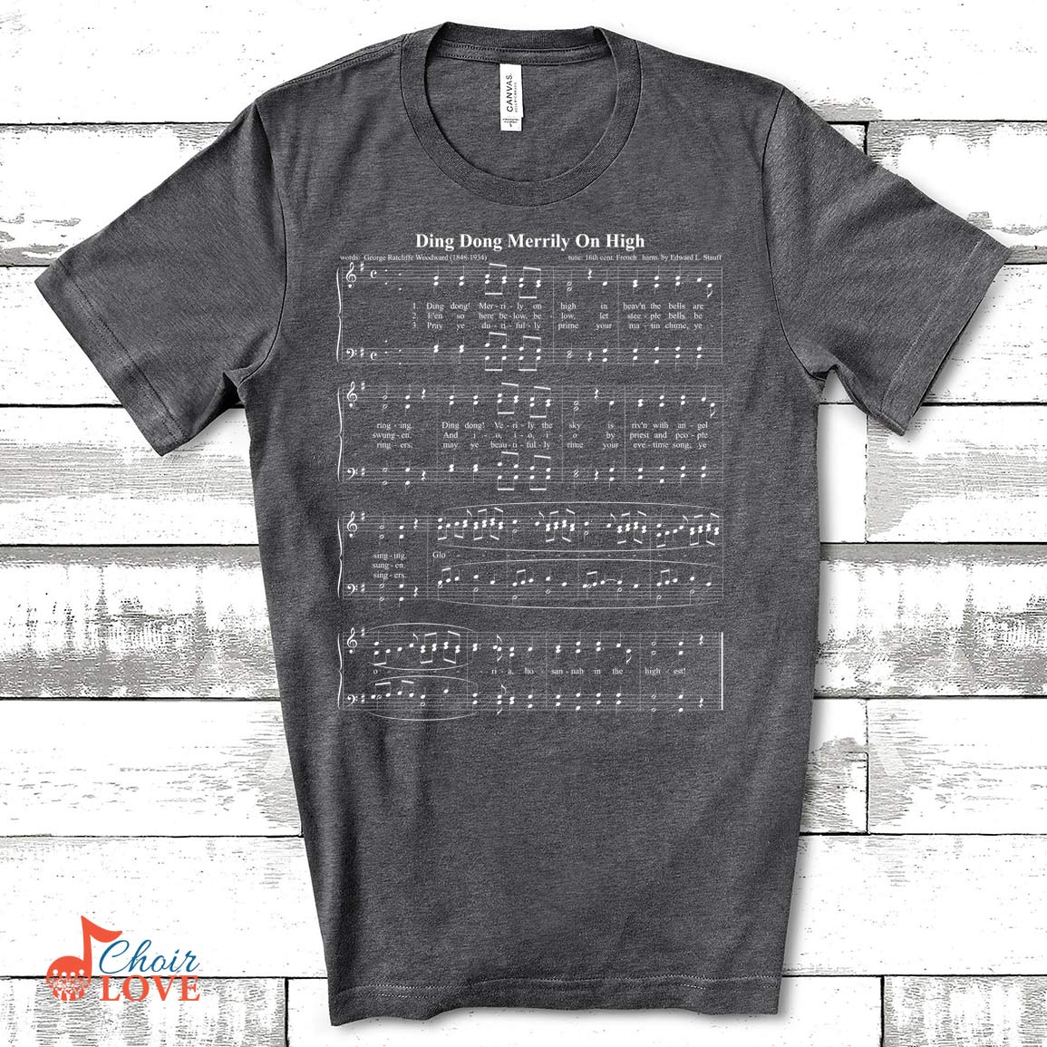 Gifts For Singer, Music Gift, Choir Gift, Ding Dong Merrily On High Sing-a-long Music Shirt Unisex Jersey Short-Sleeve T-Shirt