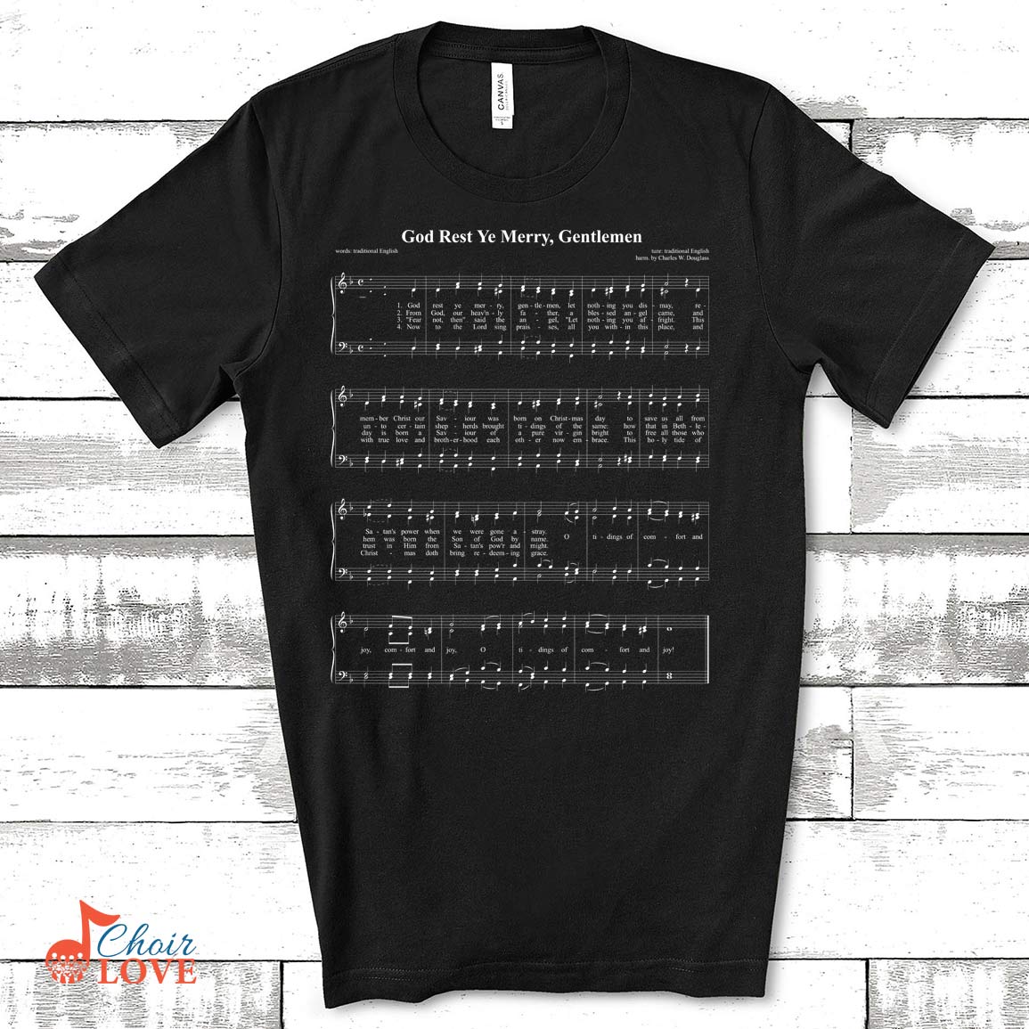 Gifts For Singer, Music Gift, Choir Gift, God Rest Ye Merry Gentlemen Sing-a-long Unisex Jersey Short-Sleeve T-Shirt