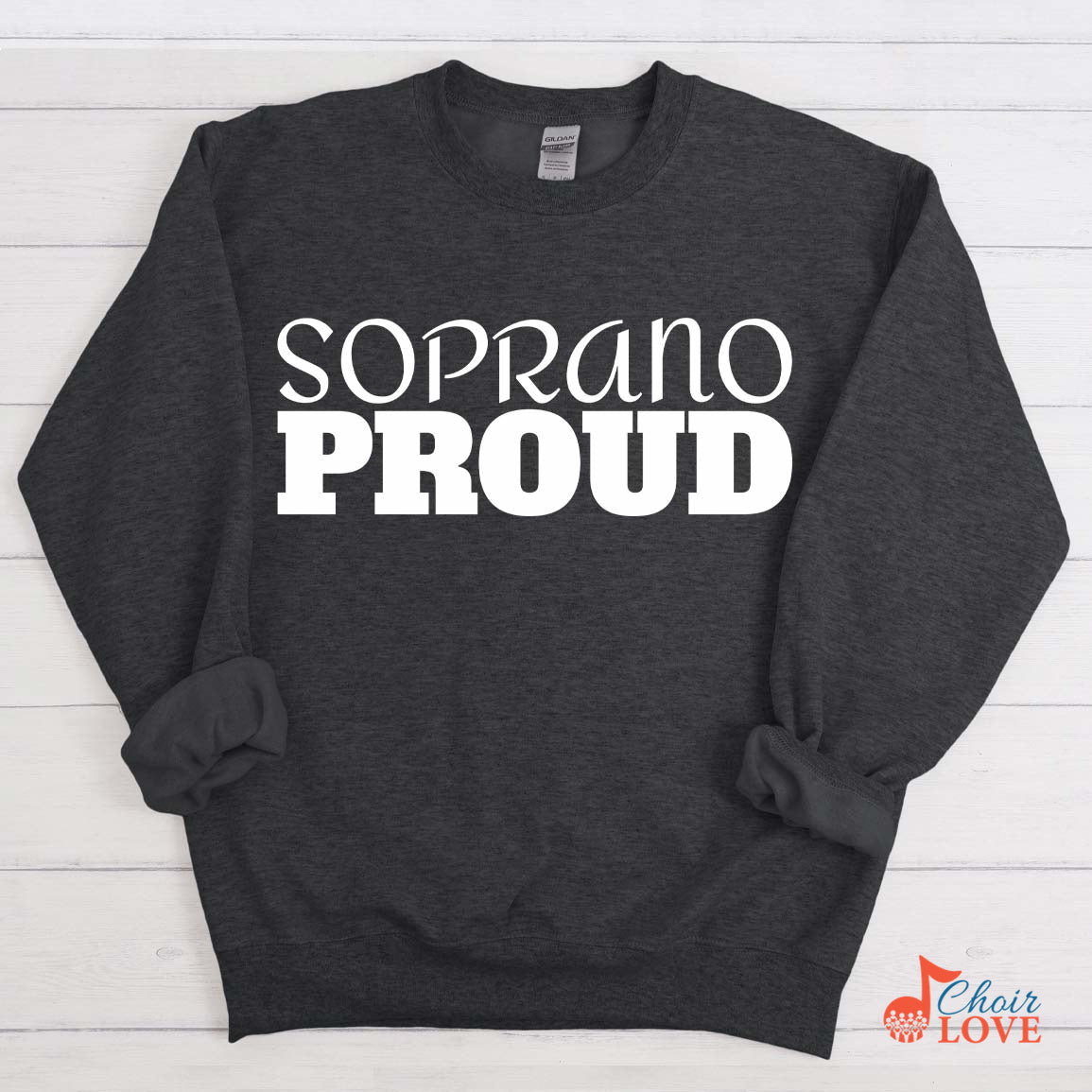 Music Gift, Gifts For Singer, Soprano, Soloist, Choir, Opera, Musical Theatre, Soprano Proud Crewneck Pullover Sweatshirt